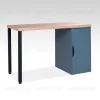 S01521 ИНГАР 1/ДВ/T стол письменный 120x75x55, дуб беленый/серо-бирюзовый/черный S01521 - 1