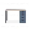 S01378 Ингар 1/5Т стол письменный 120x75x55, дуб беленый/серо-бирюзовый/черный S01378 - 2