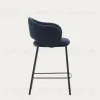 Полубарный стул Maina из синей ткани и стальными ножками с синей отделкой 65 209177 - 13