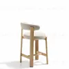 Полубарный стул Granite из бежевого шенилла и ясеня с натуральной отделкой 65 см 301967 - 8