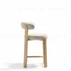 Полубарный стул Granite из бежевого шенилла и ясеня с натуральной отделкой 65 см 301967 - 7