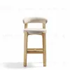 Барный стул Granite из бежевой синели и ясеня с натуральной отделкой 75 см 301971 - 11