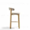 Барный стул Granite из бежевой синели и ясеня с натуральной отделкой 75 см 301971 - 9