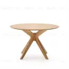 Круглый стол Naanim из дубового шпона Ø 120 см 252475 - 1