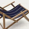 Vilara Складной шезлонг для улицы в полоску синего и бежевого цвета 262379 - 19