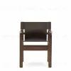 Стул Jan из переработанной кожи темно-коричневого цвета и ясеня в ореховом цвете 301328 - 8