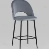 Стул полубарный Меган SN велюр серый УТ000042230 - 2