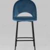 Стул полубарный Меган SN велюр пыльно-синий УТ000042229 - 3