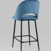 Стул полубарный Меган SN велюр пыльно-синий УТ000042229 - 6