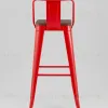 Стул барный TOLIX со спинкой красный глянцевый + темное дерево KD УТ000042113 - 5