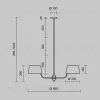 Люстра на штанге Maytoni MOD360PL-06BS  - 3