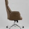 Кресло офисное TopChairs Neoma коричневый экокожа ткань УТ000041771 - 4