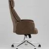 Кресло офисное TopChairs Neoma коричневый экокожа УТ000041776 - 4