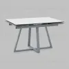 Стол Керас 120-180/80/75 столешница МДФ16/керамика Snow white подстолье металл серый УТ000041935 - 2
