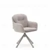 Поворотное кресло Lexa из бежевой синели с бежевыми ножками 229369 - 1