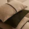 Чехол для подушки бежевого цвета Ardit с зеленой полосой 45 x 45 210270 - 3