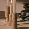 Набор Majid из 3-х подсвечников из бежевого травертина 210380 - 3