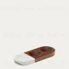 Сервировочный поднос для закусок Tori  из акации и белого мрамор 209261 - 1