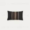 Чехол для подушки Sairu из льна черного цвета с бежевой вышивкой 30 x 50 см 262055 - 6