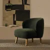 Кресло Ulit из зеленого шенилла с ножками из бука в натуральной отделке 219329 - 2