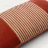 Samit Чехол на подушку из 100% хлопкового бархата с красными полосками 30 x 50 см 210452 - 4