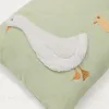 Чехол на подушку Milu из зеленого хлопка с вышивкой в виде гуся, 30 x 50 см 210390 - 5