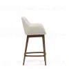 Полубарный стул Konna бежевого цвета с ножками из массива ясеня в темной отделке, 65 см 216178 - 11