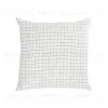 Чехол для подушки Maialen из 100% льна с белыми квадратами и черной сеткой 45 x 45 см 108892 - 1