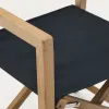Складное уличное кресло Vilara из акации и текстиля черного цвета 262381 - 10