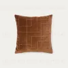Чехол для подушки Prila из бархатного хлопка терракотового цвета с вышивкой 45 x 45 см 210776 - 1