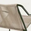 Садовое кресло Zivia из веревки цвета экрю и оцинкованной стали зеленого цвета 254033 - 16