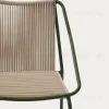 Садовое кресло Zivia из веревки цвета экрю и оцинкованной стали зеленого цвета 254033 - 14