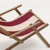 Vilara Складной шезлонг для улицы в полоску бордового и бежевого цвета 262375 - 16