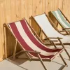 Vilara Складной шезлонг для улицы в полоску бордового и бежевого цвета 262375 - 3