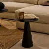 Wilshire Приставной столик из металла и стекла черный Ø35 см 253545 - 2