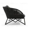 Веревочный 3-х местный диван Branzie 180 см черный 114609 - 8