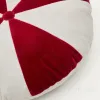 Odet Круглая подушка из 100% хлопка бело-красная 209231 - 4