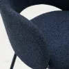 Стул Maina из плотной синей шенилловой ткани и стальными ножками с синей отделкой 209221 - 13