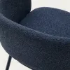 Стул Maina из плотной синей шенилловой ткани и стальными ножками с синей отделкой 209221 - 14