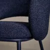 Стул Maina из плотной синей шенилловой ткани и стальными ножками с синей отделкой 209221 - 5