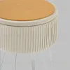 Пуф Астор бежевый серебряные ножки УТ000041379 - 5