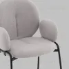 Стул с подлокотниками Моллек букле светло-серый УТ000041635 - 7