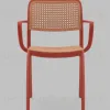 Стул Yona пластиковый с подлокотниками красный УТ000040844 - 3