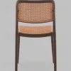 Стул Yona пластиковый коричневый УТ000040840 - 5