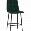 Стул полубарный Одди велюр темно-зеленый УТ000041433 - 1