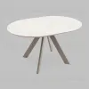 Стол круглый Миндель D100 столешница керамика белый глянец, основание металл латте УТ000041590 - 7