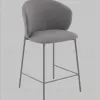 Стул полубарный Блейз велюр серый, каркас серый УТ000041395 - 2