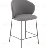 Стул полубарный Блейз велюр серый, каркас серый УТ000041395 - 1