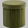 Пуф складной с ящиком Store Round травяной УТ000040152 - 2