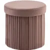 Пуф складной с ящиком Store Round пыльно-розовый УТ000040151 - 1
